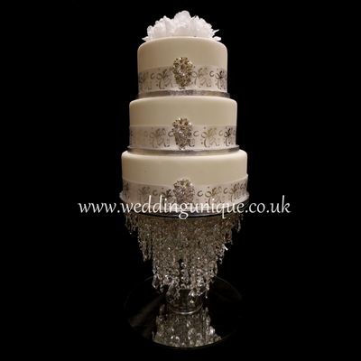 Glass Crystal Cake Stand (Rain Drop)