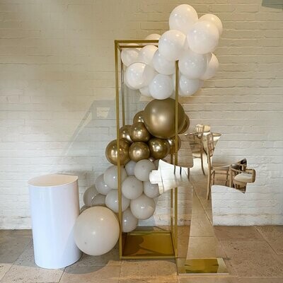 4ft Large Cross free standing prop silver gold mirror coloured MDF