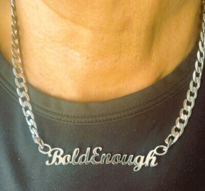 "Bold Enough" Stainless Steel Necklace - Silver