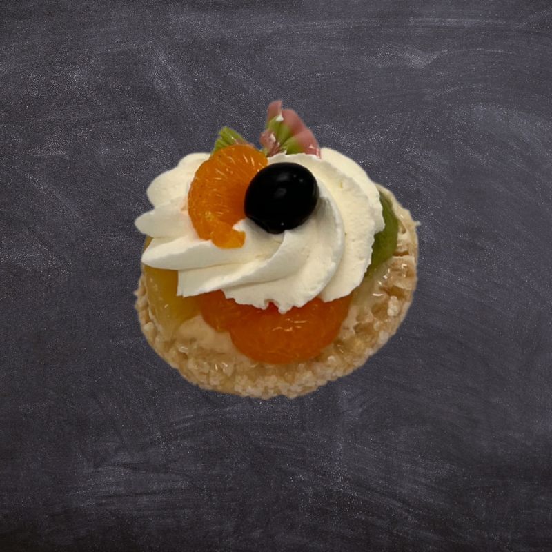 Vruchtenschelp met slagroom