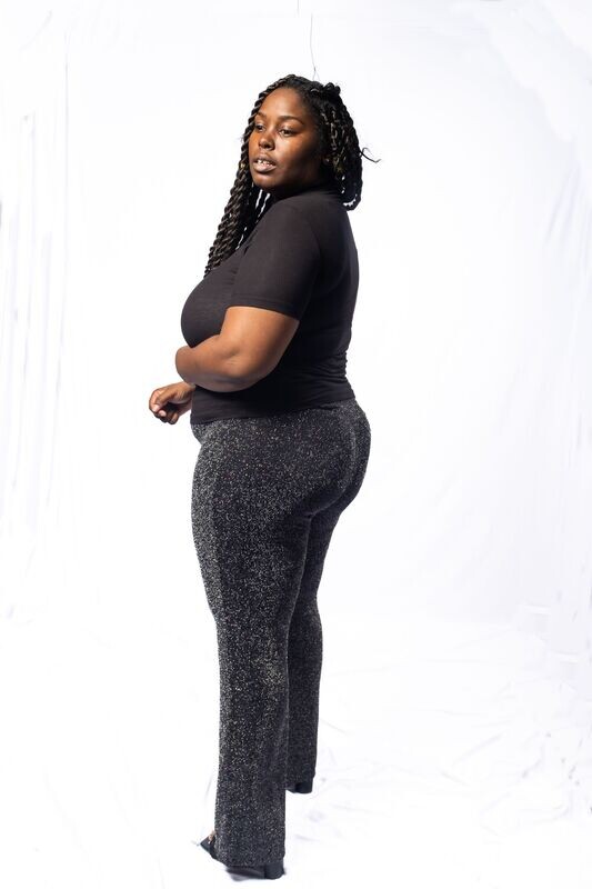 Black Shinny Pants