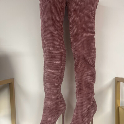 Pink Knee Boots
