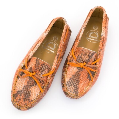 Mocasines Serpiente Naranja