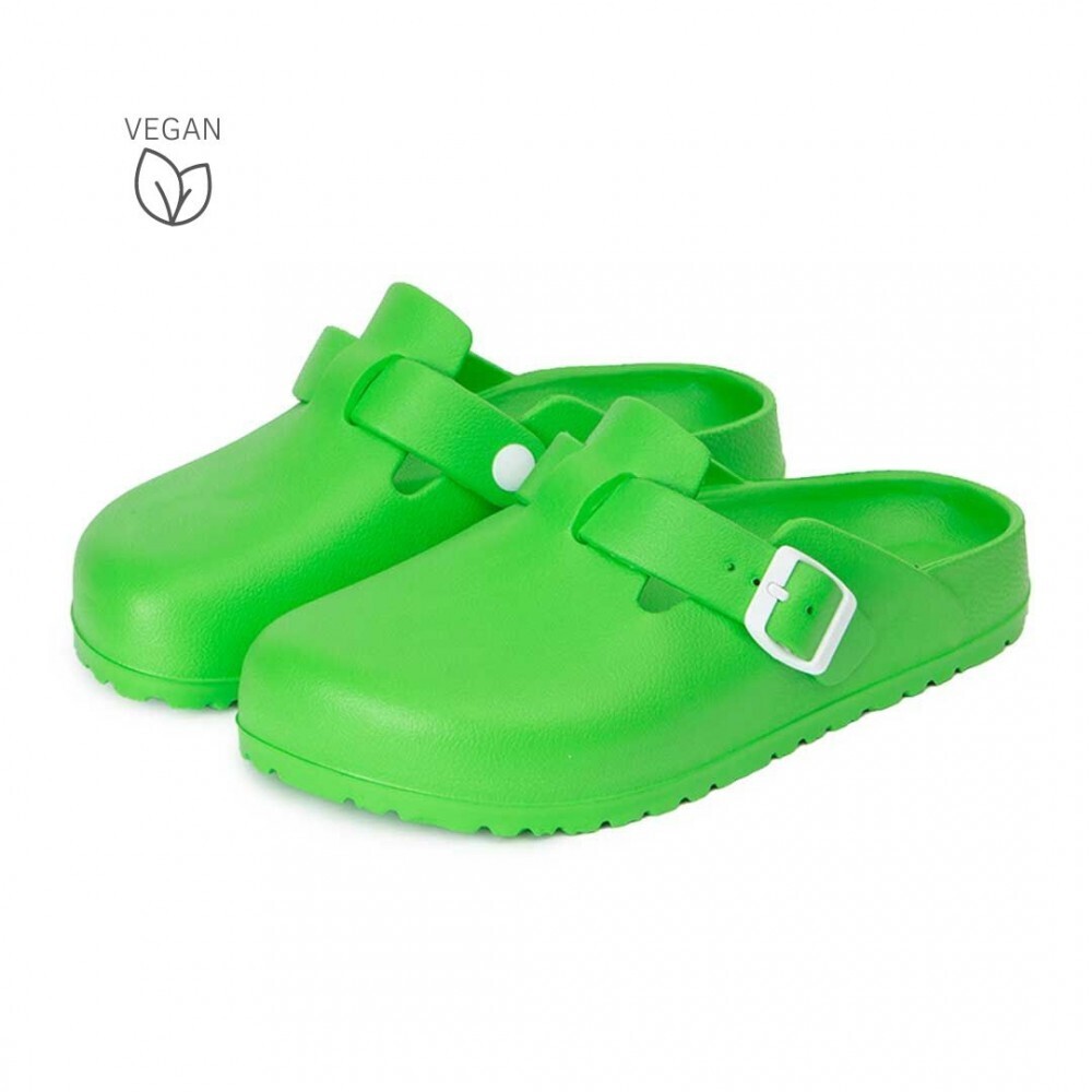 Zueco bio EVA mule verde manzana Desalia