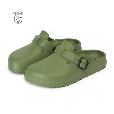 Zueco bio EVA mule verde militar Desalia