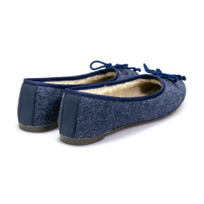 Fieltro marino. Reciclado. Bailarinas zapatillas casa