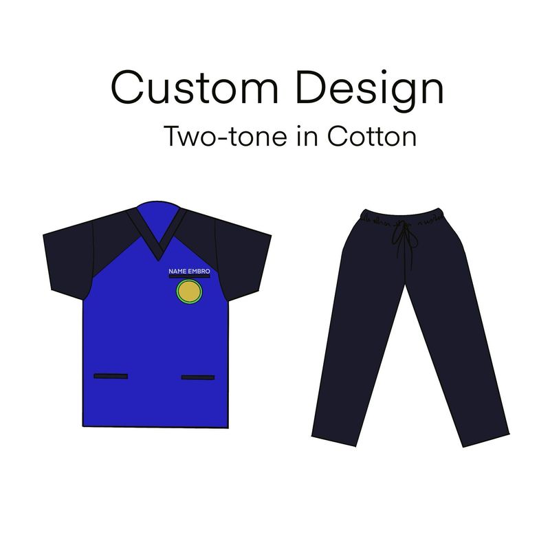 Custom Scrubs Navy Two Tone