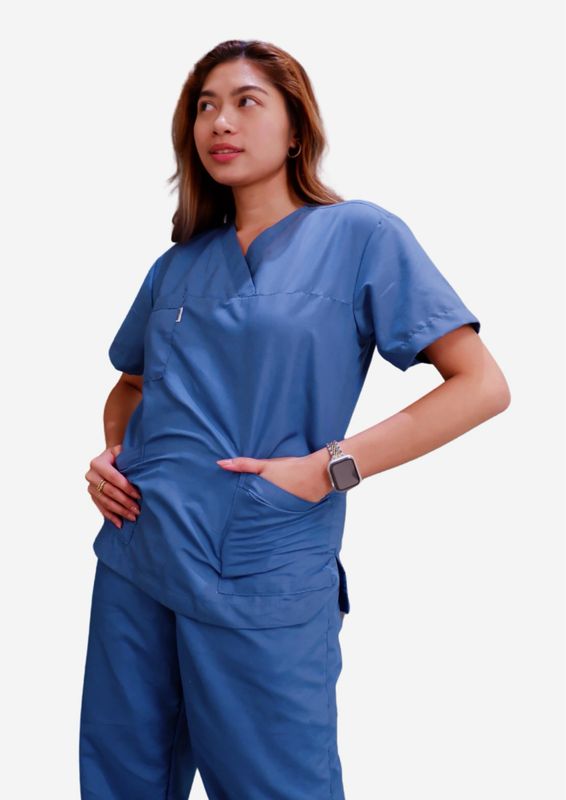 K-Style Basic Scrubs - V Neck Set (Unisex)
