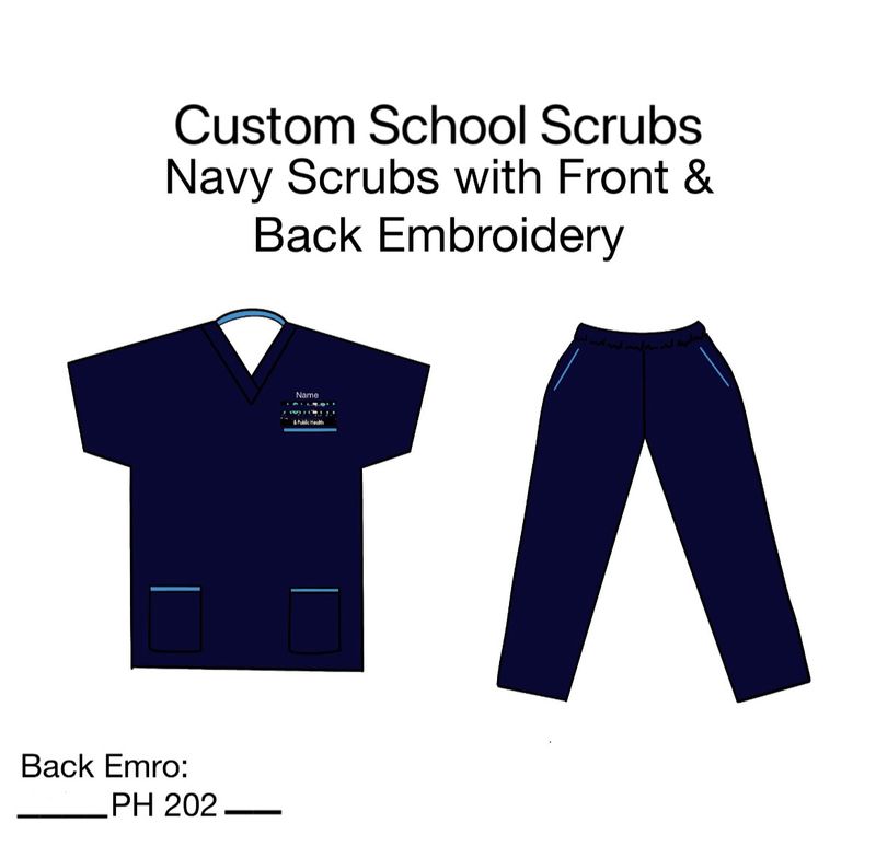 Custom Navy Scrubs
