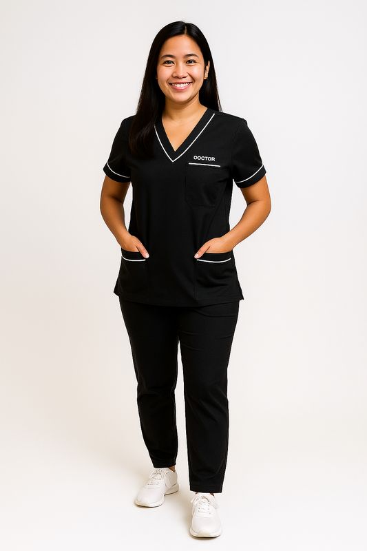Two Tone Scrubs - V Neck Set (Unisex)