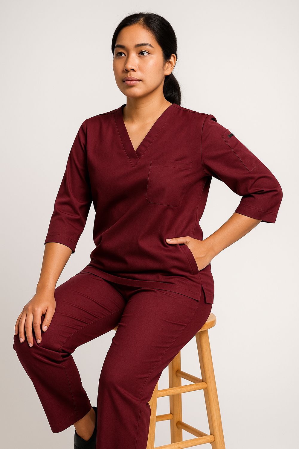 3/4 Sleeves  Scrubs Set (Unisex)