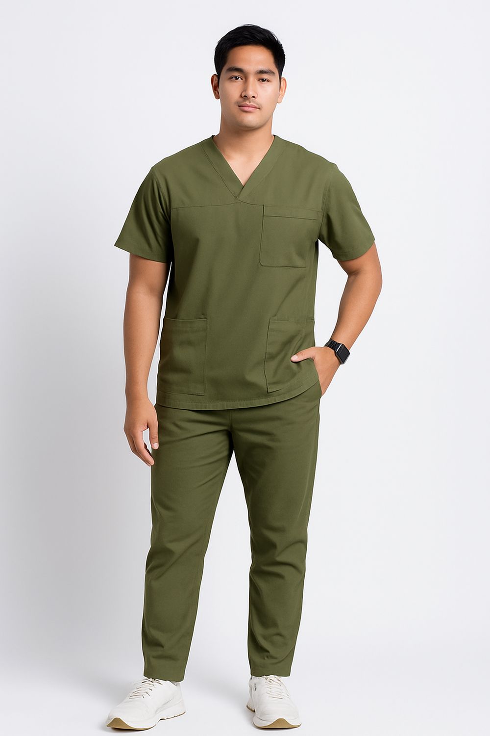 K-Style Basic Scrubs - V Neck Set (Unisex)