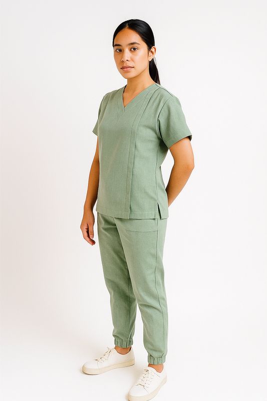 Zip Down Scrubs Set (Unisex)