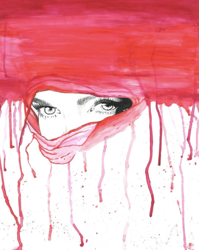 11x14 Print of original watercolor painting, "Windows to the Soul"