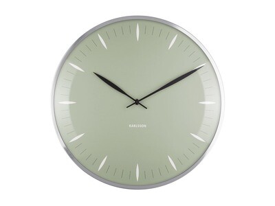 Horloge Leaf Vert Kaki D40cm - Karlsson