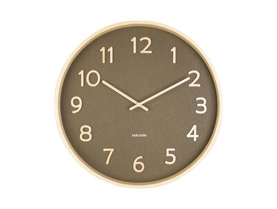 Horloge Pure Vert et Bois D40cm - Karlsson
