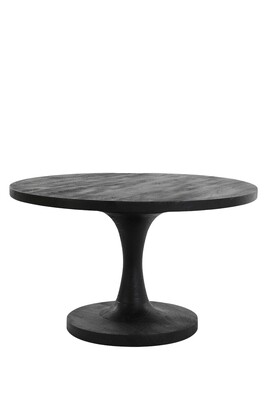Table de salon BICABA D70cm Bois noir- Light & Living