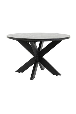 Table de salon TOMOCHI D65 x H42cm Marbre noir - Light & Living