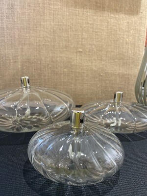 Lampe à huile Ellipse Striée transparente S ou M ou XL - Bazardeluxe à partir de