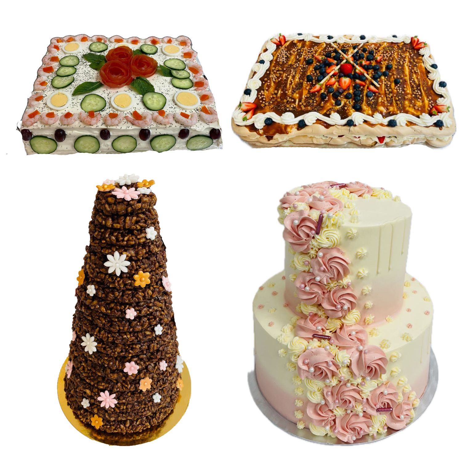 Fermingar tilboð 2 - Kaka,  marengs terta, Rice turn &amp; Brauðterta