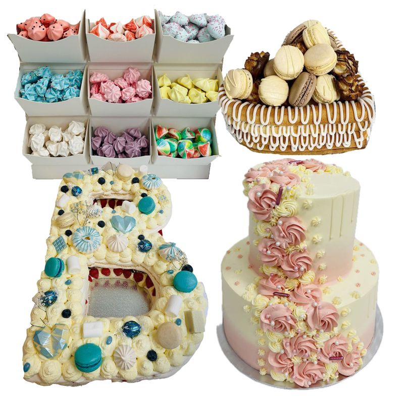 Fermingar tilboð 1 - Kaka, kransa karfa, marengs stafur &amp; marengs bar