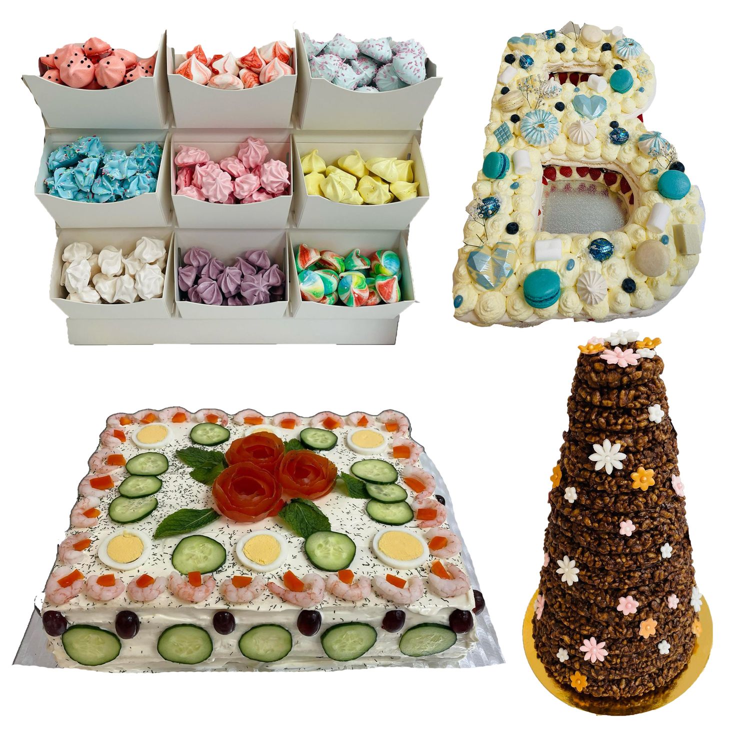 Fermingar tilboð 3 - Marengs stafur, Rice turn, Brauðterta &amp; marengs bar