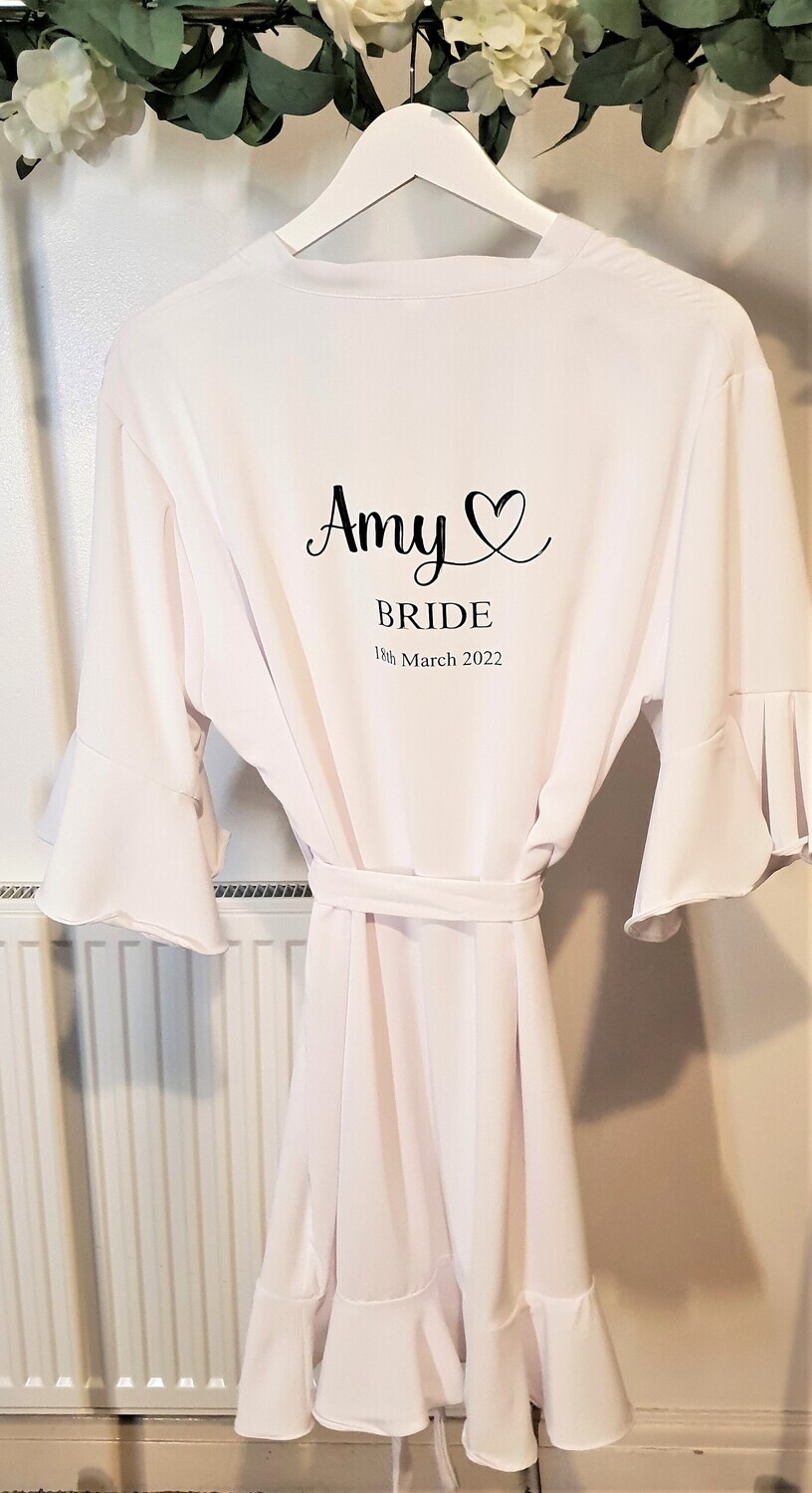 Ruffle sleeve Robe