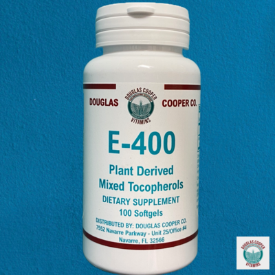 E 400 IU: Mixed Tocopherols, 100 Gels