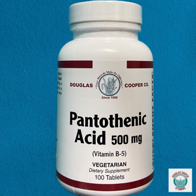 Panothenic Acid: 500mg, 100tabs