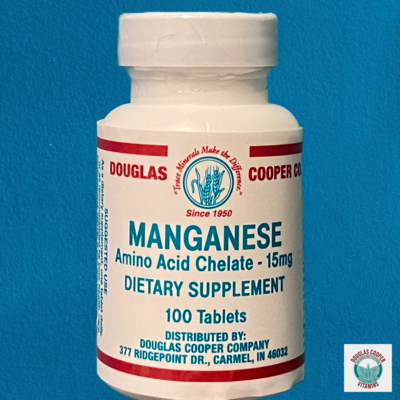 Manganese: Chelated 15mg, 100 Tabs