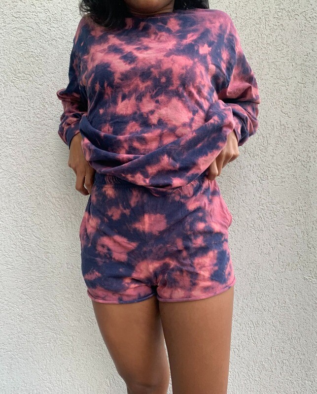 bleach dye PJ Set