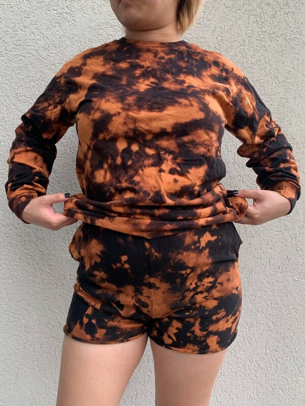 bleach dye PJ Set