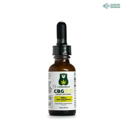 Cannabear CBG + CBD Water Soluble Tincture (Fast Acting, Nano)