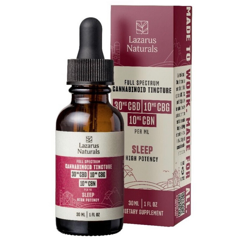 Lazarus Naturals -  Sleep Tincture CBD + CBN + CBG