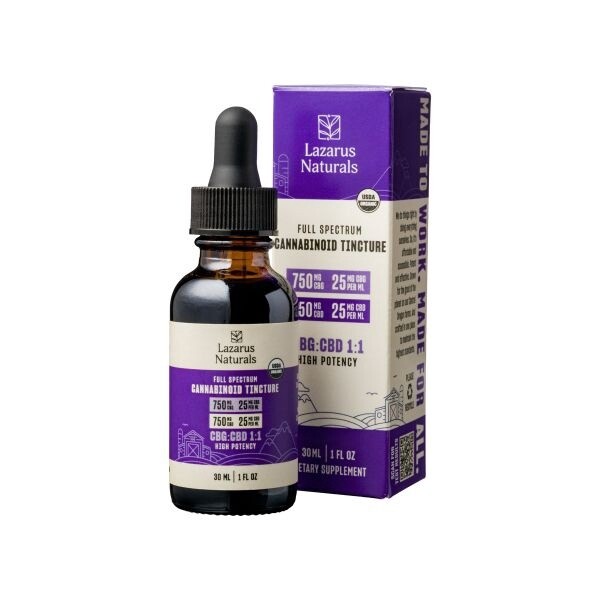 Lazarus Naturals CBG + CBD Tincture (1500mg, 1:1)