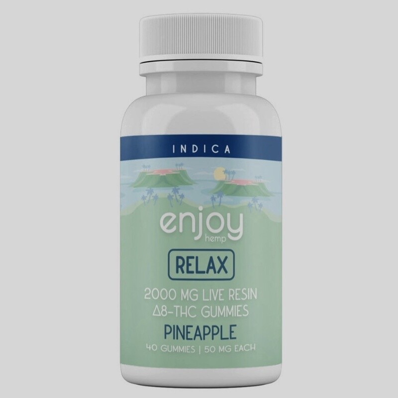 Enjoy - Live Resin Indica-Infused  Delta 8 THC Gummies for Relaxation