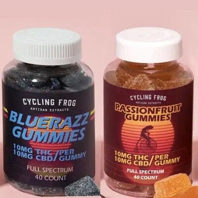 Cycling Frog BlueRazz Gummies 800MG D9 THC + CBD