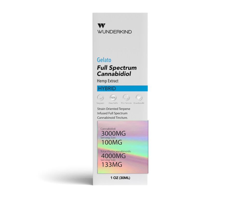 Wunderkind Extra-Strength CBD Tinctures, Strain: Super Lemon Haze (Sativa)