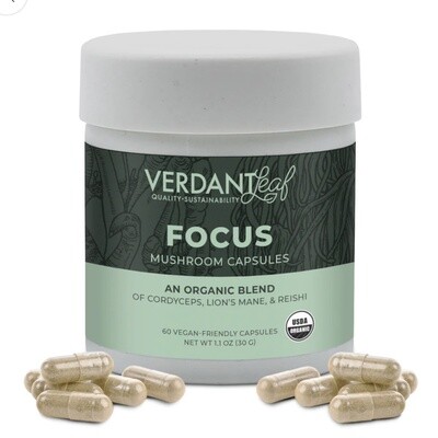 Verdant Leaf -  Focus Mushroom Capsules