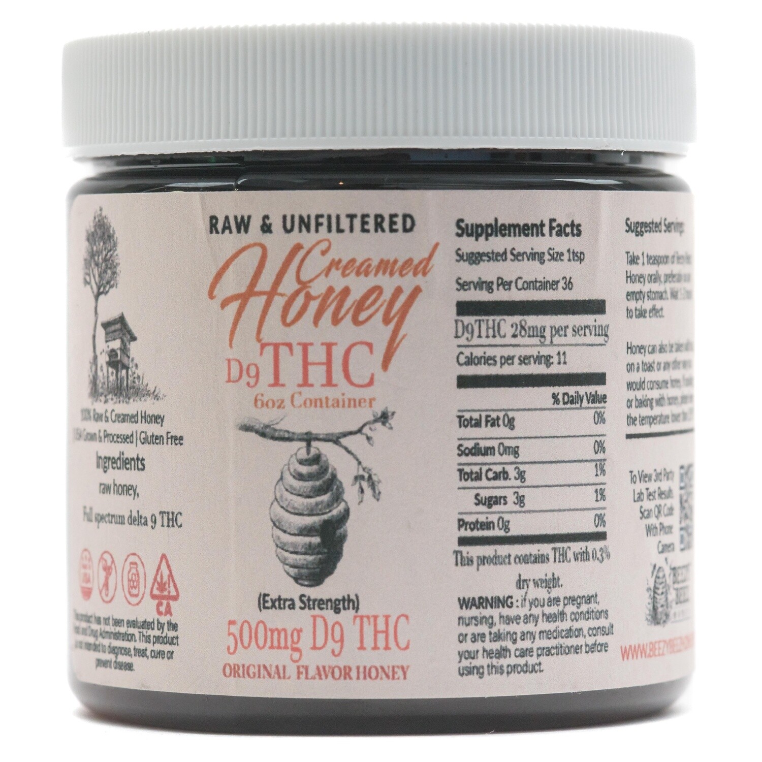 Creamed Honey | 500mg D9 THC | Raw &amp; Unfiltered