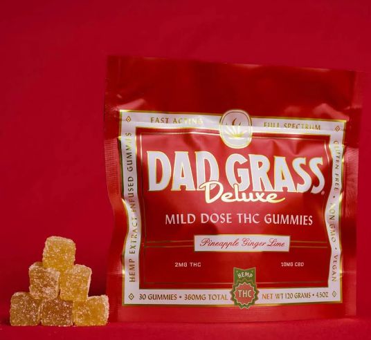 Dad Grass Mild Dose 2mg THC 10mg CBD Gummies