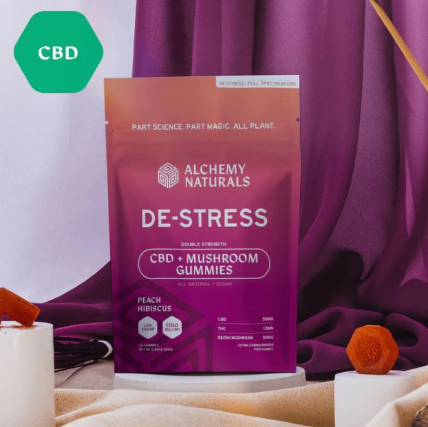 Alchemy Naturals De-Stress CBD + Mushroom Gummies