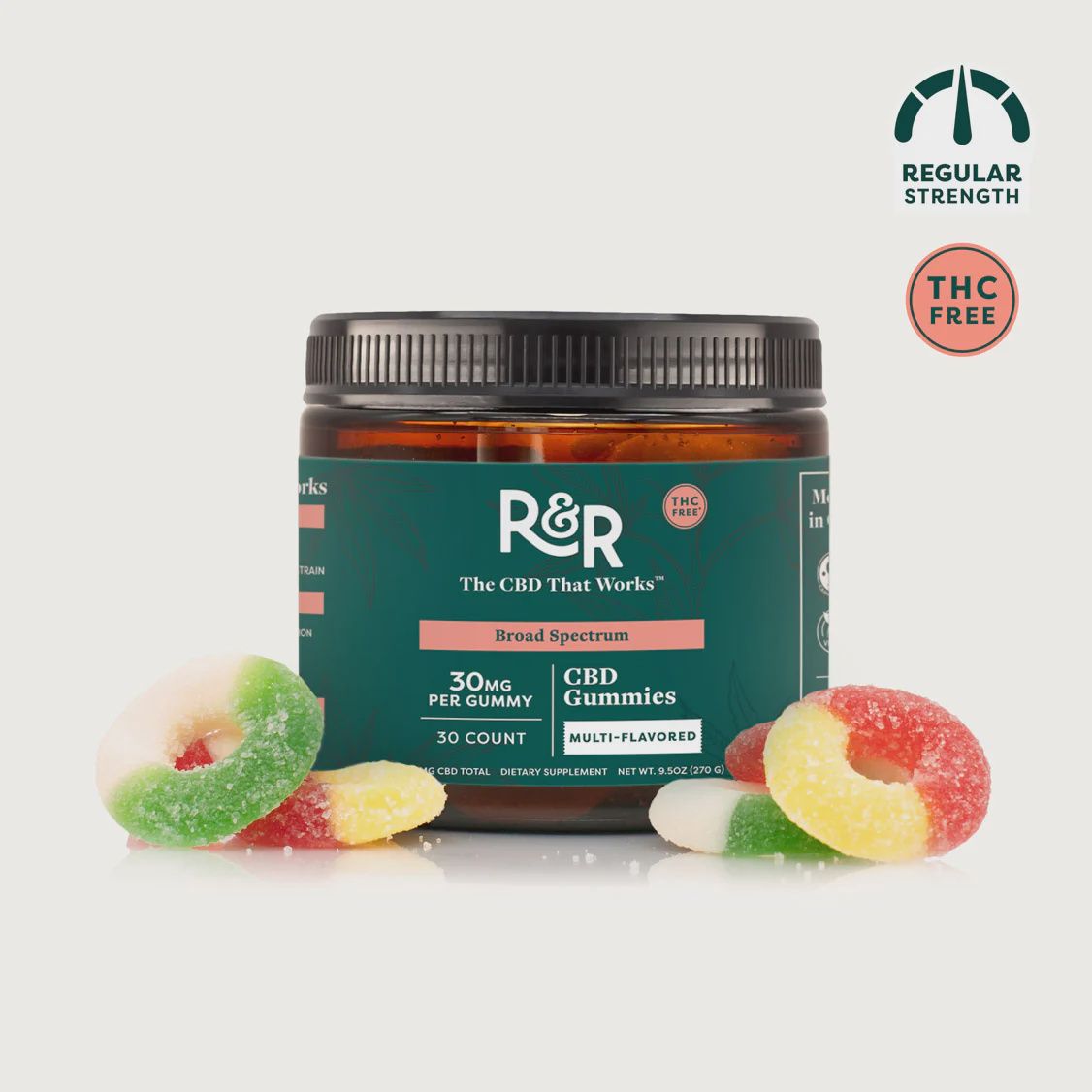 R &amp; R - Broad-Spectrum (THC-Free) CBD Gummies, Potency: 30MG