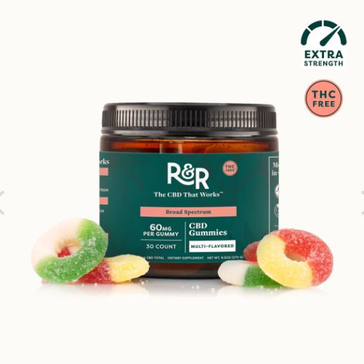 R &amp; R - Broad-Spectrum (THC-Free) CBD Gummies, Potency: 60MG