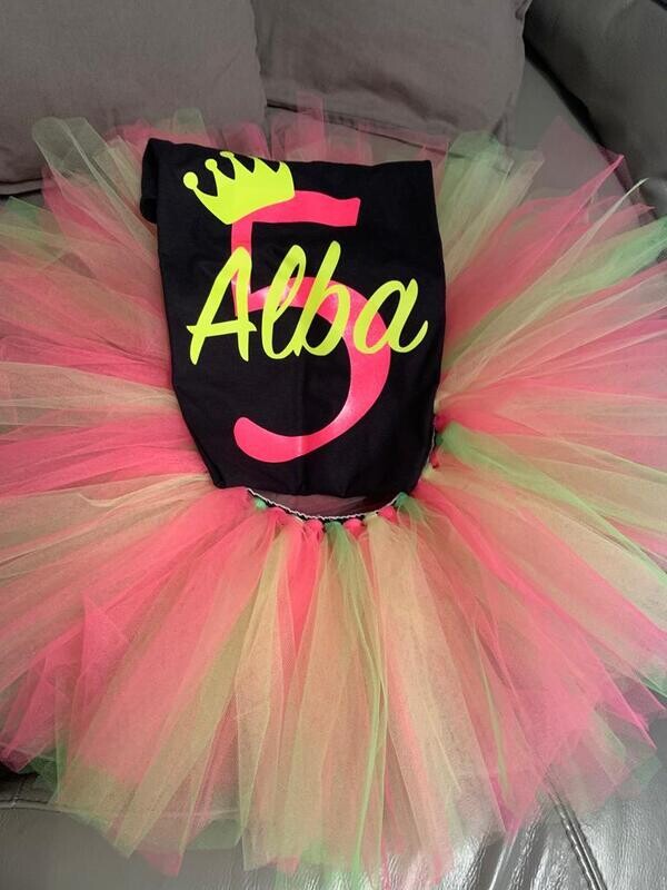 Neon Tutu Set ( T-shirt & Tutu)