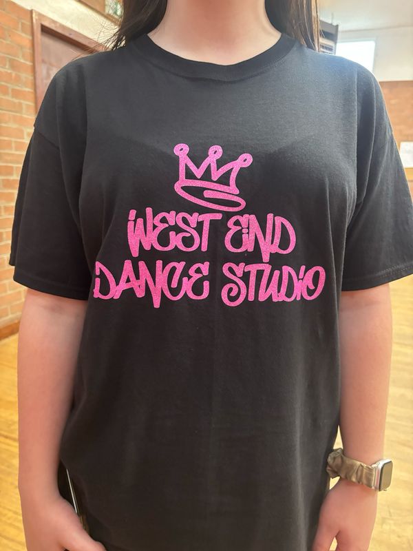 Blac/pink Dance T-shirt With Sparkle