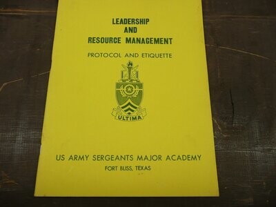 Leadership and Resource Management Manual – Protocol and Etiquette