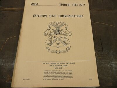 US Army Command And General Staff College Student Text 22-2