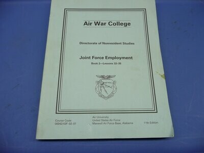 Air War College Lesson Book - Joint Force Employment