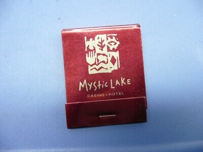 Vintage Matchbook - Mystic Lake Casino, Burgandy Cover